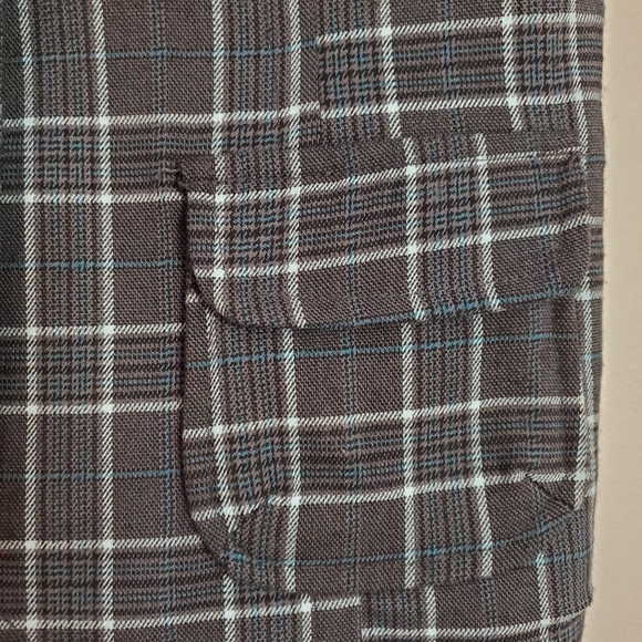 BB Dakota womens blazer suit jacket small blue plaid button pocket lined - Picture 4 of 7